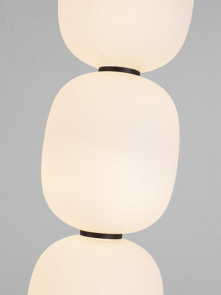 Hand-Blown Glass Globe LED Floor Lamp with Marble Base