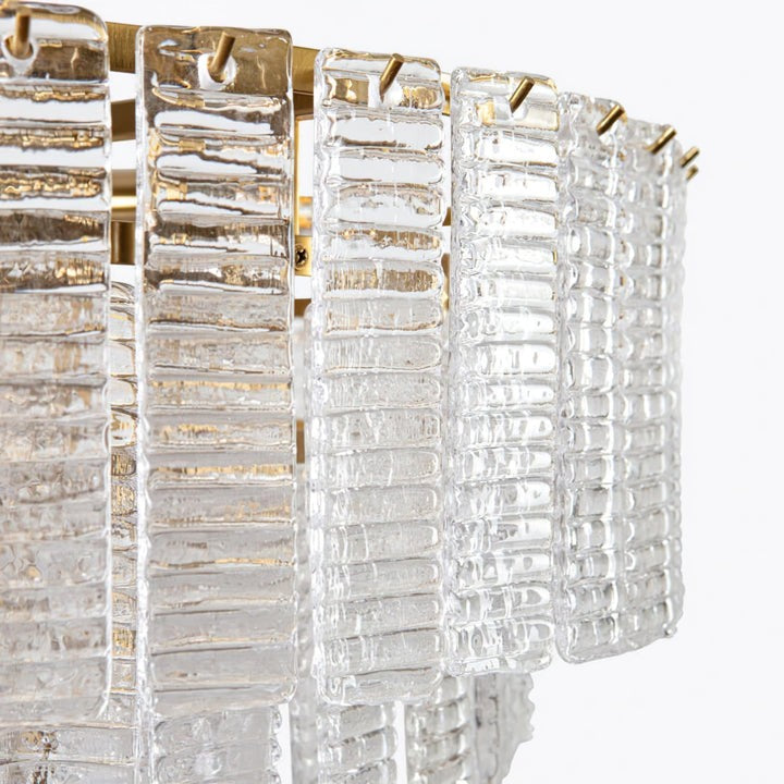 Hand-Blown Pink Murano Glass Ceiling Chandelier
