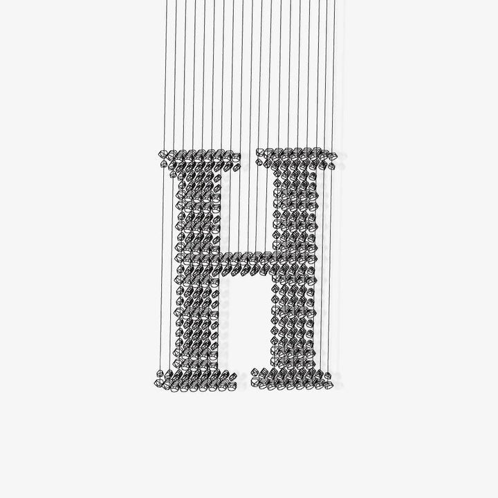 Handcrafted Charcoal Stone & Iron LED Ceiling Chandelier