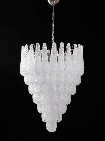 Handcrafted Glass Droplet Cascade Chandelier