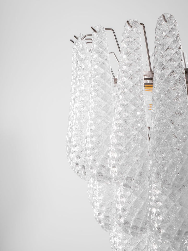 Handcrafted Glass Droplet Cascade Chandelier