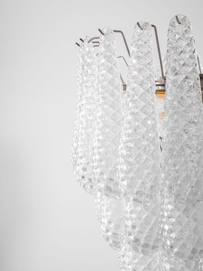 Handcrafted Glass Droplet Cascade Chandelier