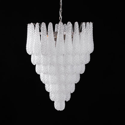 Handcrafted Glass Droplet Cascade Chandelier