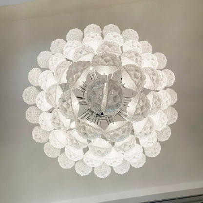 Handcrafted Glass Droplet Cascade Chandelier