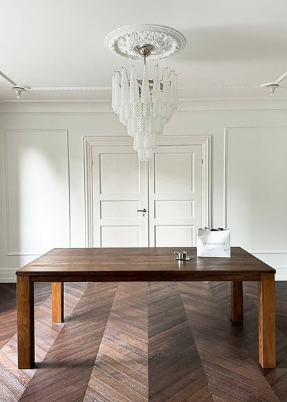 Handcrafted Glass Droplet Cascade Chandelier