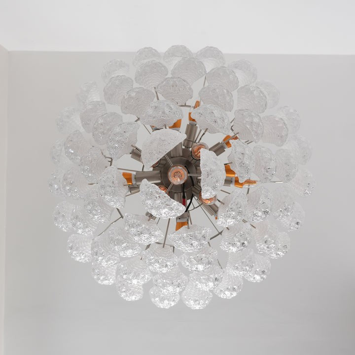 Handcrafted Glass Droplet Cascade Chandelier