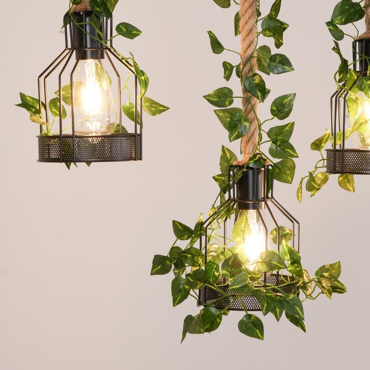 Handcrafted Rustic Wood Beam Chandelier with Natural Accents