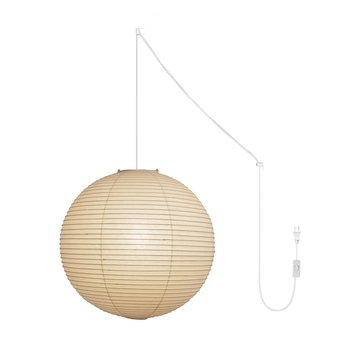 Handmade Round Mulberry Paper Pendant Ceiling Light