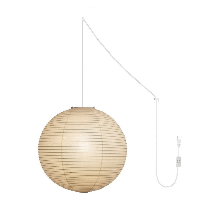 Handmade Round Mulberry Paper Pendant Ceiling Light