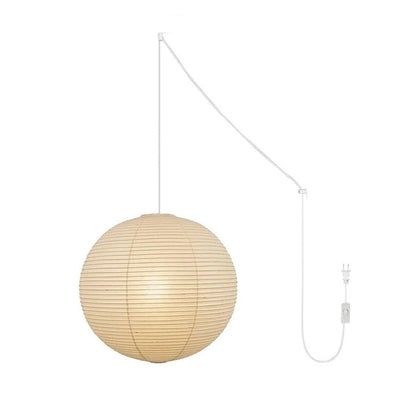 Handmade Round Mulberry Paper Pendant Ceiling Light
