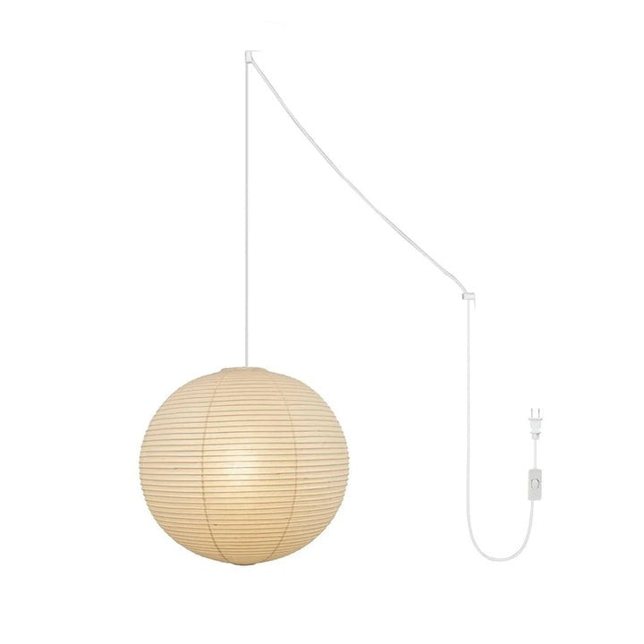 Handmade Round Mulberry Paper Pendant Ceiling Light