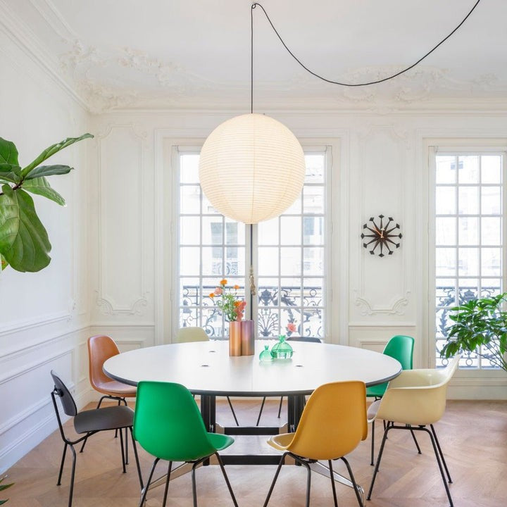 Handmade Round Mulberry Paper Pendant Ceiling Light
