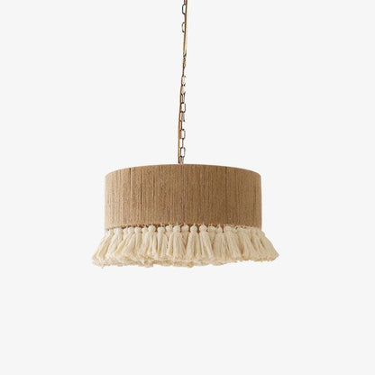 Handwoven Cotton Tassel Pendant Lamp