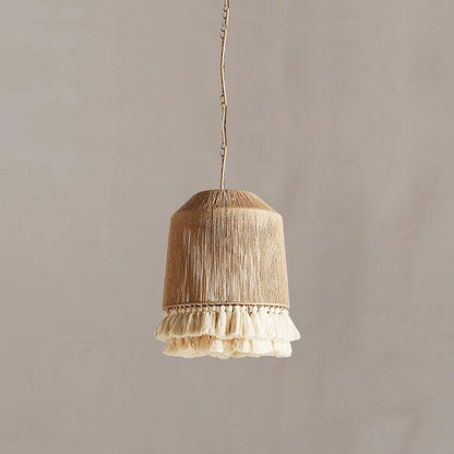 Handwoven Cotton Tassel Pendant Lamp