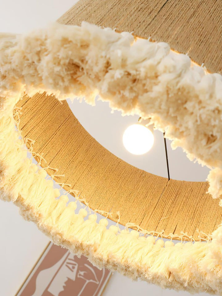 Handwoven Cotton Tassel Pendant Lamp