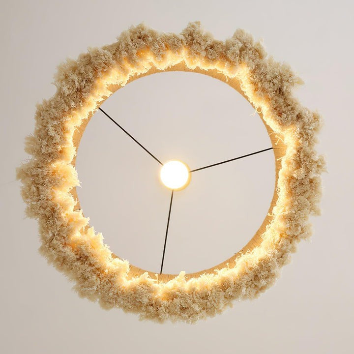 Handwoven Cotton Tassel Pendant Lamp