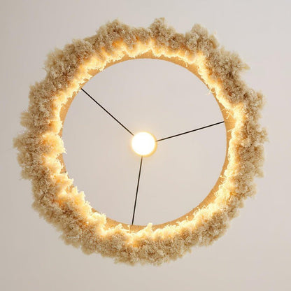 Handwoven Cotton Tassel Pendant Lamp
