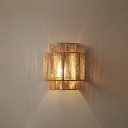 Handwoven Hemp Rope Wall Sconce
