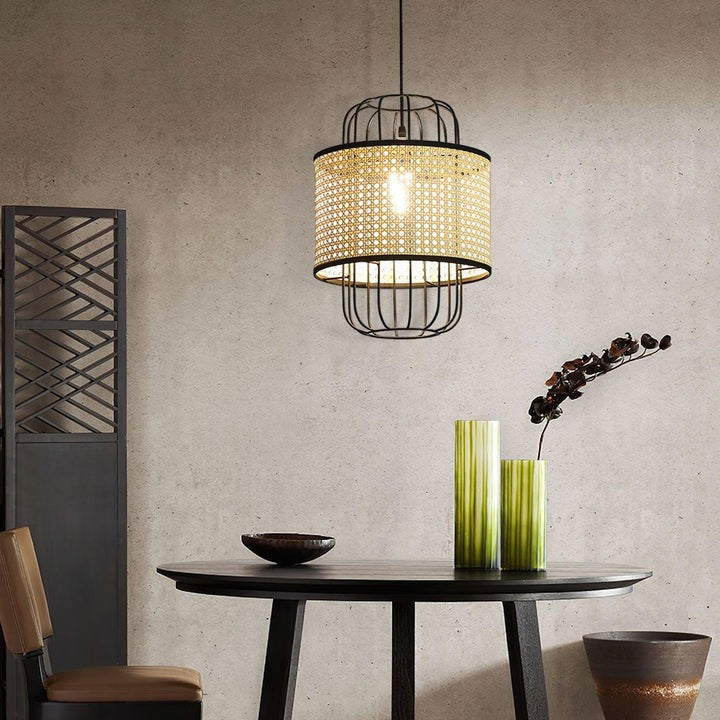 Handwoven Rattan Ceiling Pendant Light