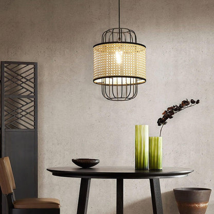 Handwoven Rattan Ceiling Pendant Light