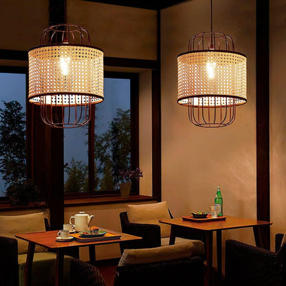 Handwoven Rattan Ceiling Pendant Light