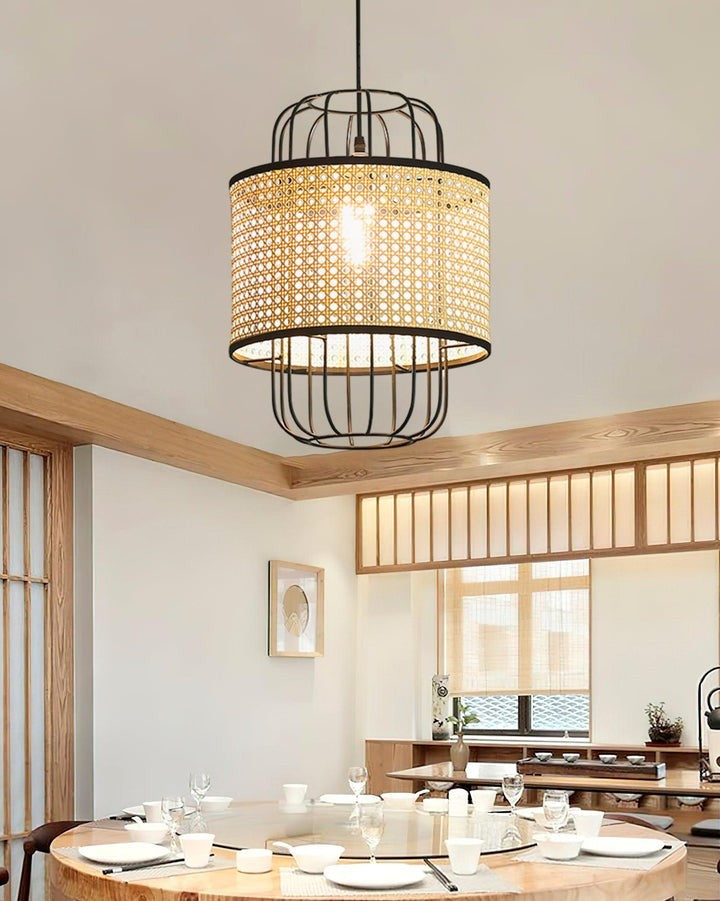 Handwoven Rattan Ceiling Pendant Light
