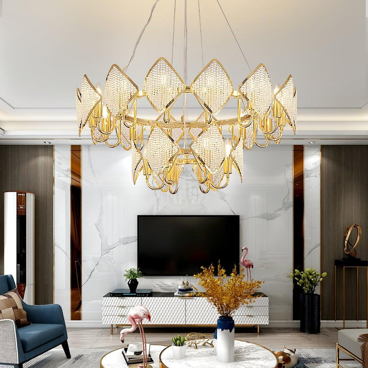 Holly Multi-Light Crystal Ring Chandelier