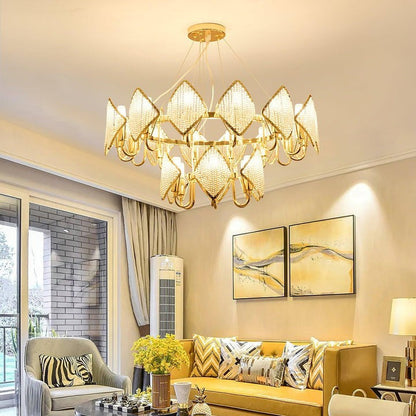 Holly Multi-Light Crystal Ring Chandelier