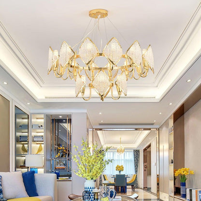 Holly Multi-Light Crystal Ring Chandelier