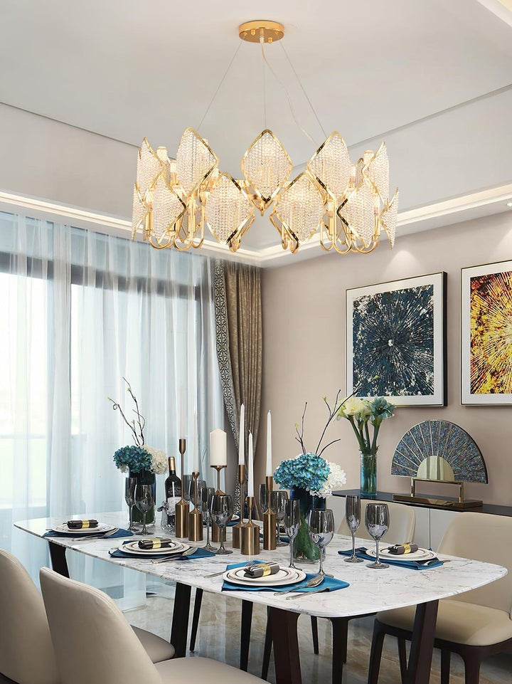 Holly Multi-Light Crystal Ring Chandelier