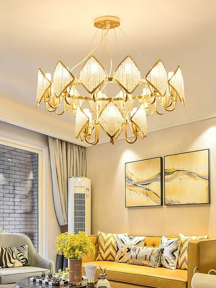 Holly Multi-Light Crystal Ring Chandelier