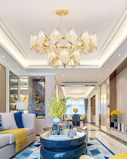 Holly Multi-Light Crystal Ring Chandelier