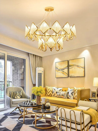 Holly Multi-Light Crystal Ring Chandelier