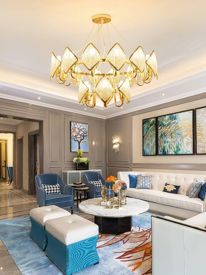 Holly Multi-Light Crystal Ring Chandelier