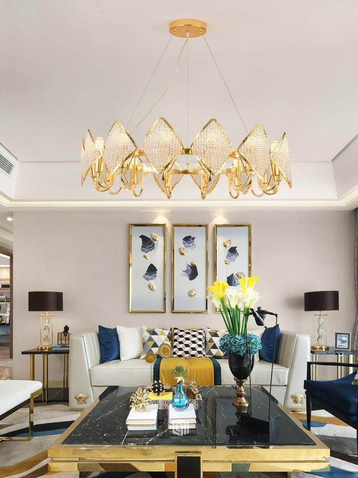 Holly Multi-Light Crystal Ring Chandelier