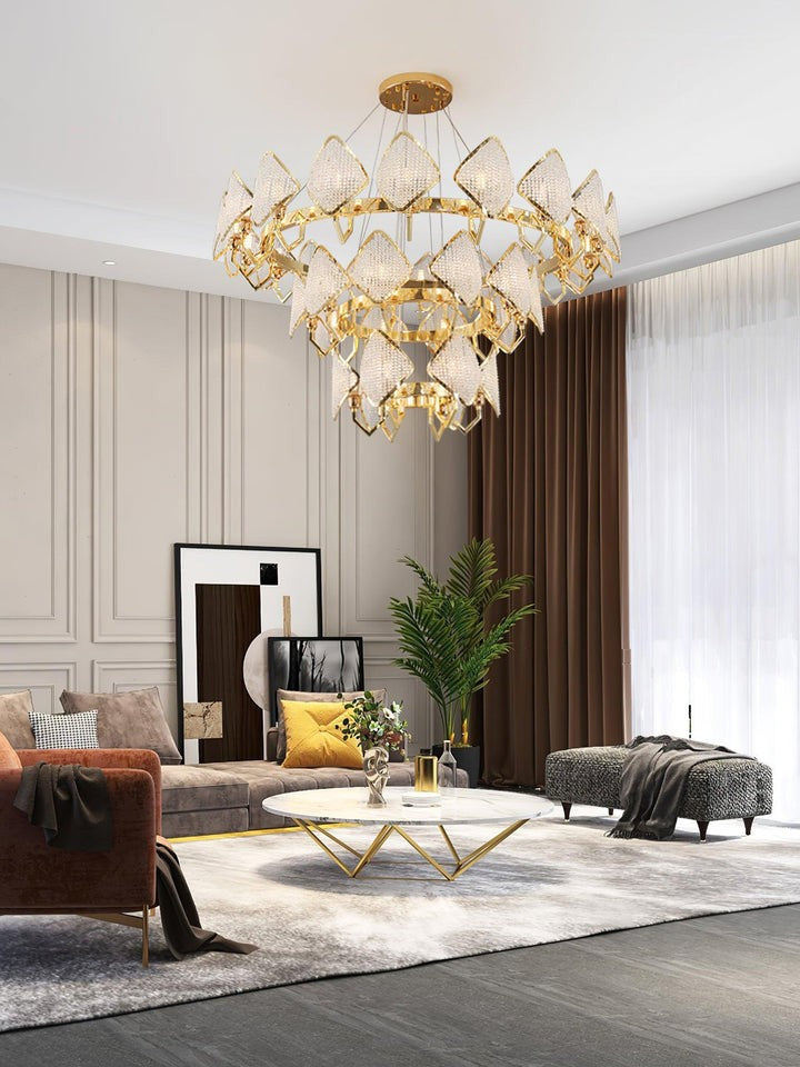 Holly Multi-Light Crystal Ring Chandelier
