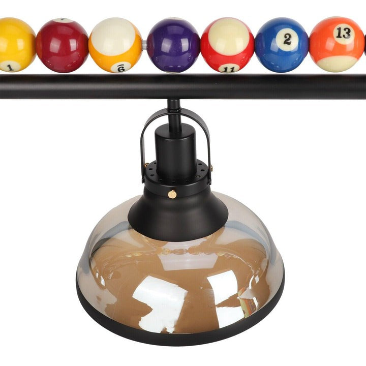 Industrial Black Billiard Pool Table Chandelier