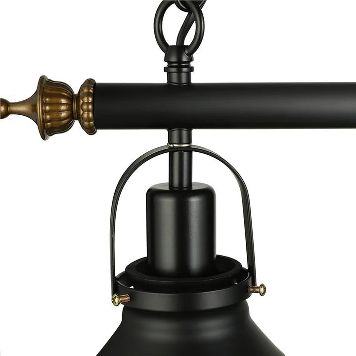 Industrial Black Billiard Pool Table Chandelier