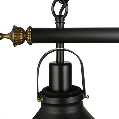 Industrial Black Billiard Pool Table Chandelier