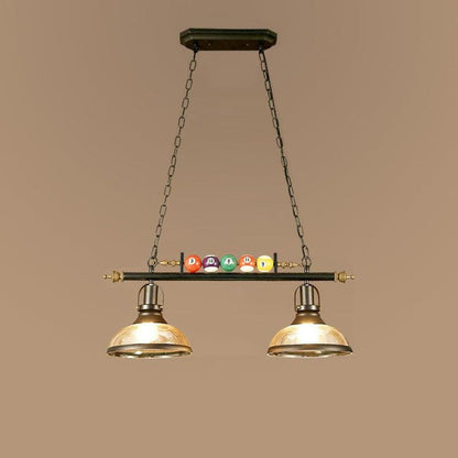 Industrial Black Billiard Pool Table Chandelier