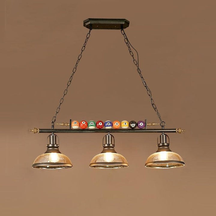 Industrial Black Billiard Pool Table Chandelier