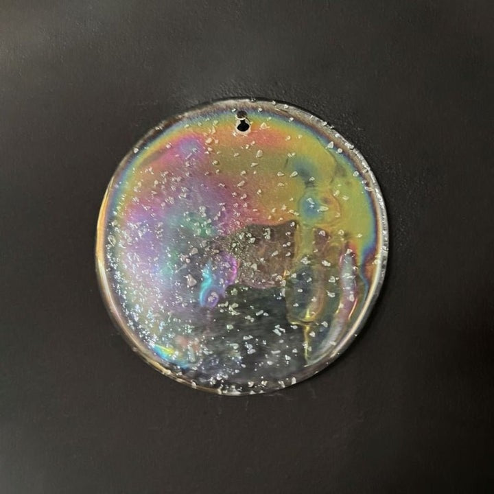 Iridescent Glass Disc LED Ceiling Chandelier