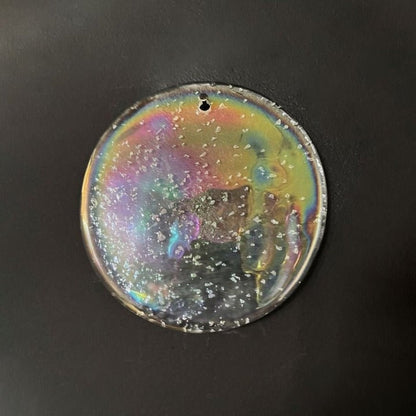 Iridescent Glass Disc LED Ceiling Chandelier