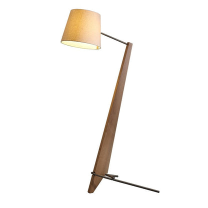 Large Modern Wood & Metal LED Floor Lamp