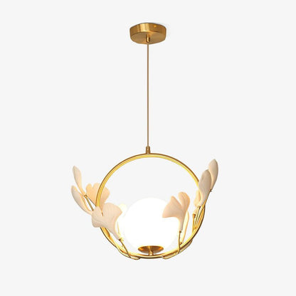 Leaf-Inspired Glass Pendant Light