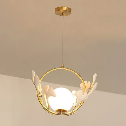 Leaf-Inspired Glass Pendant Light