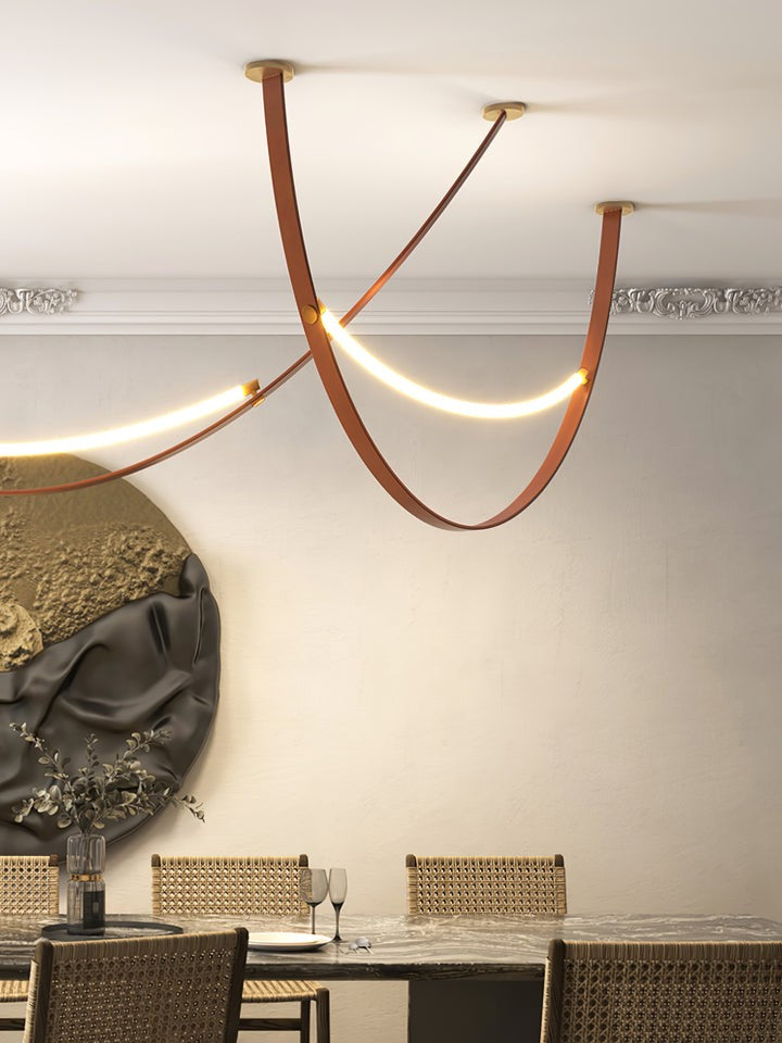 Leather Belt LED Pendant Light