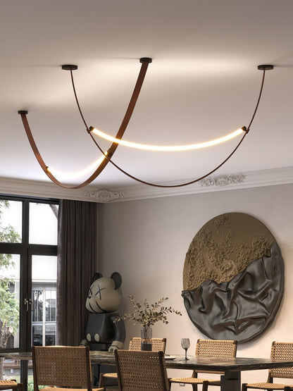 Leather Belt LED Pendant Light