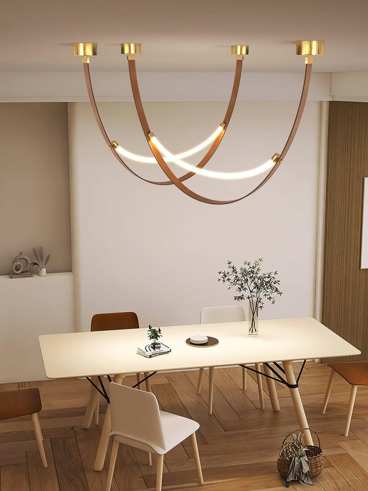 Leather Belt LED Pendant Light