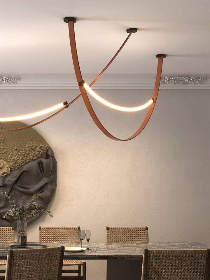 Leather Belt LED Pendant Light